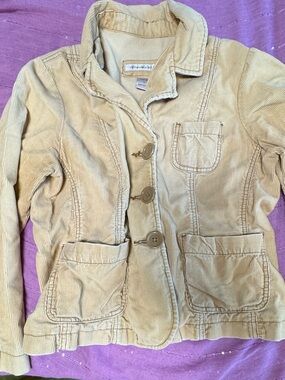 Abercrombie & Fitch Yellow Corduroy Jacket